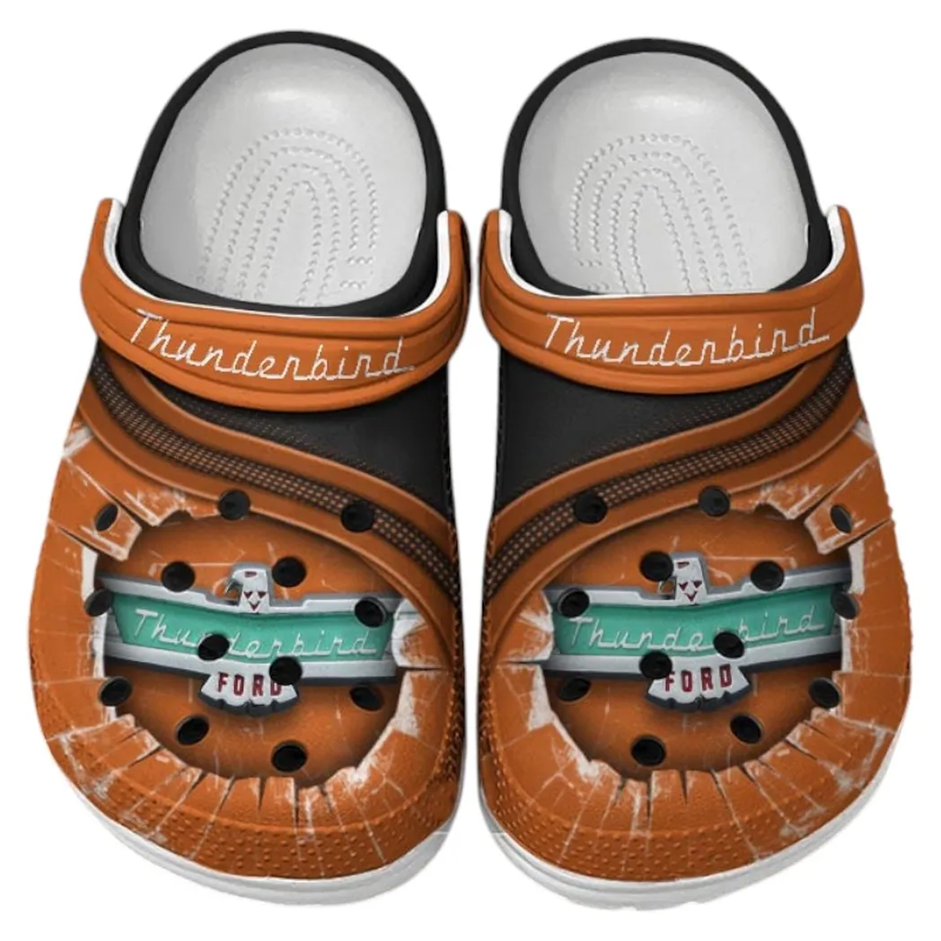 Thunderbird Crocs Clogs Men Women, Gift For Thunderbird Fan CAR188032025155 - Orange