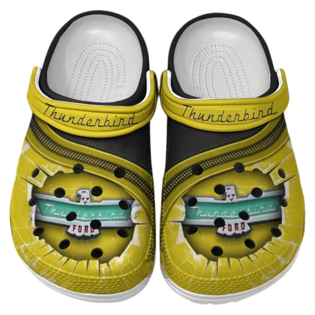 Thunderbird Crocs Clogs Men Women, Gift For Thunderbird Fan CAR188032025155 - Yellow