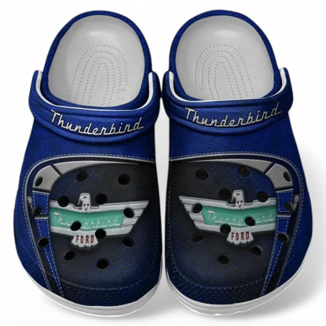 Thunderbird Crocs Sandals For Men Women, Gift For Thunderbird Fan CAR177031425610 - Blue