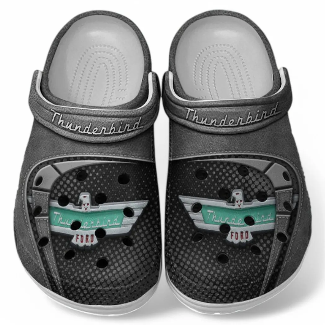 Thunderbird Crocs Sandals For Men Women, Gift For Thunderbird Fan CAR177031425610 - Gray