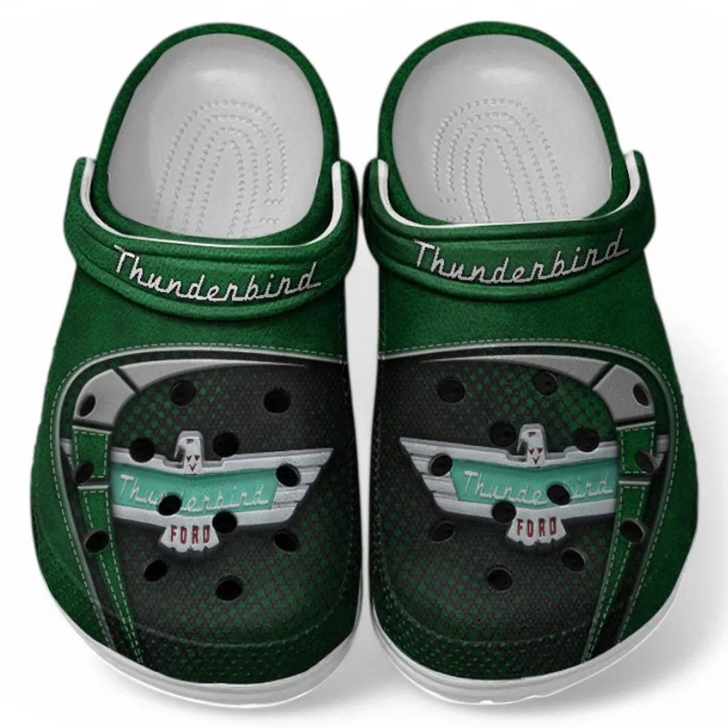 Thunderbird Crocs Sandals For Men Women, Gift For Thunderbird Fan CAR177031425610 - Green