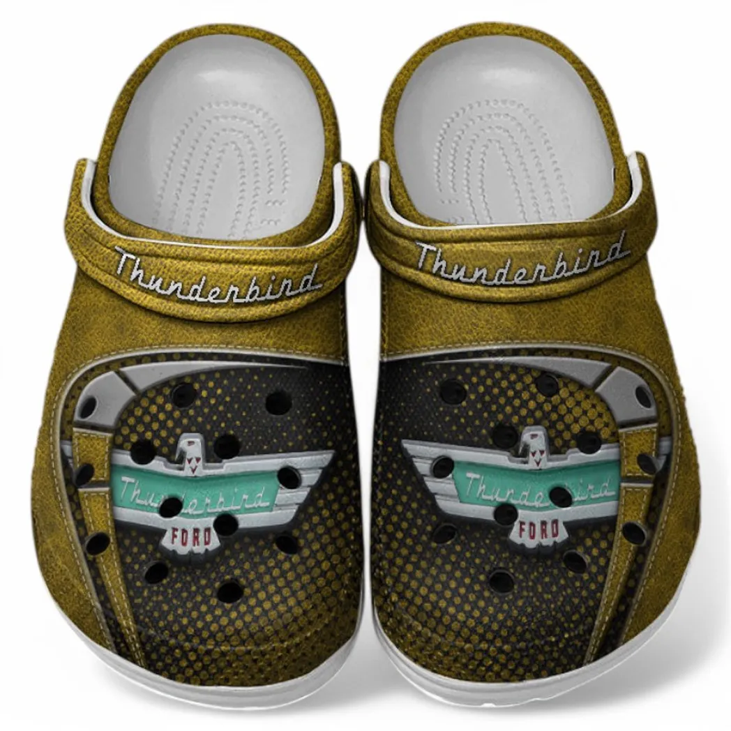 Thunderbird Crocs Sandals For Men Women, Gift For Thunderbird Fan CAR177031425610 - Yellow
