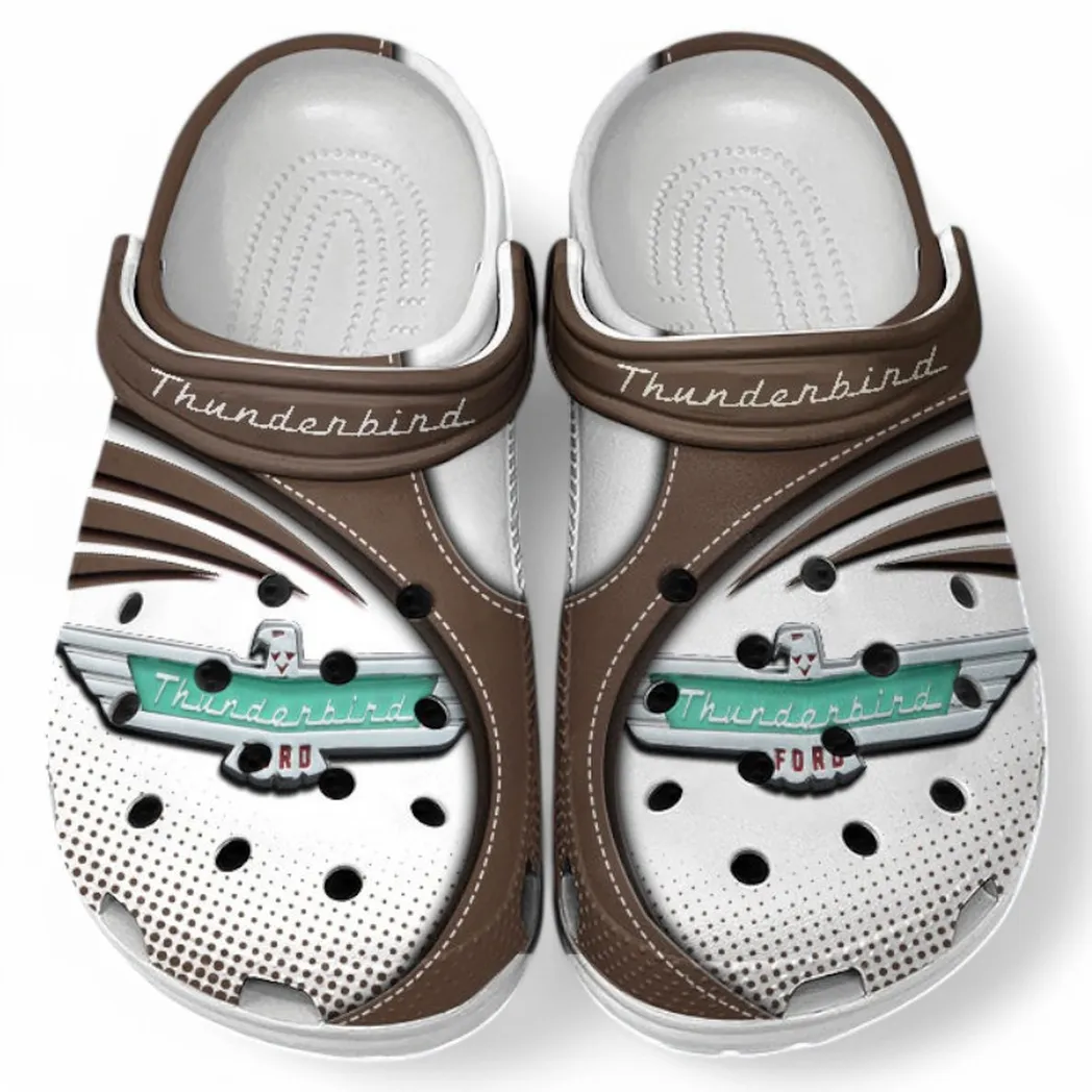 Thunderbird Crocs Sandals For Men Women, Gift For Thunderbird Fan CAR181031525717 - Brown