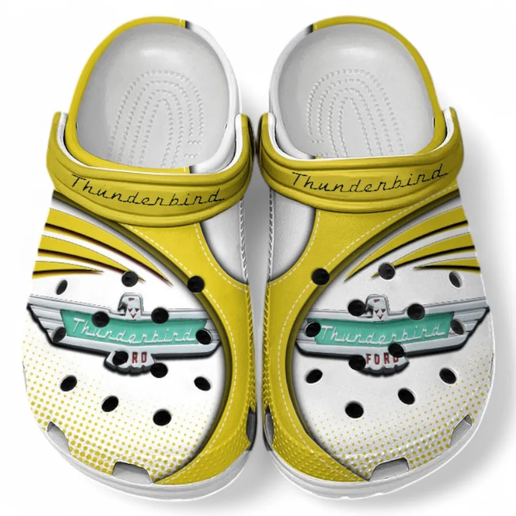 Thunderbird Crocs Sandals For Men Women, Gift For Thunderbird Fan CAR181031525717 - Yellow