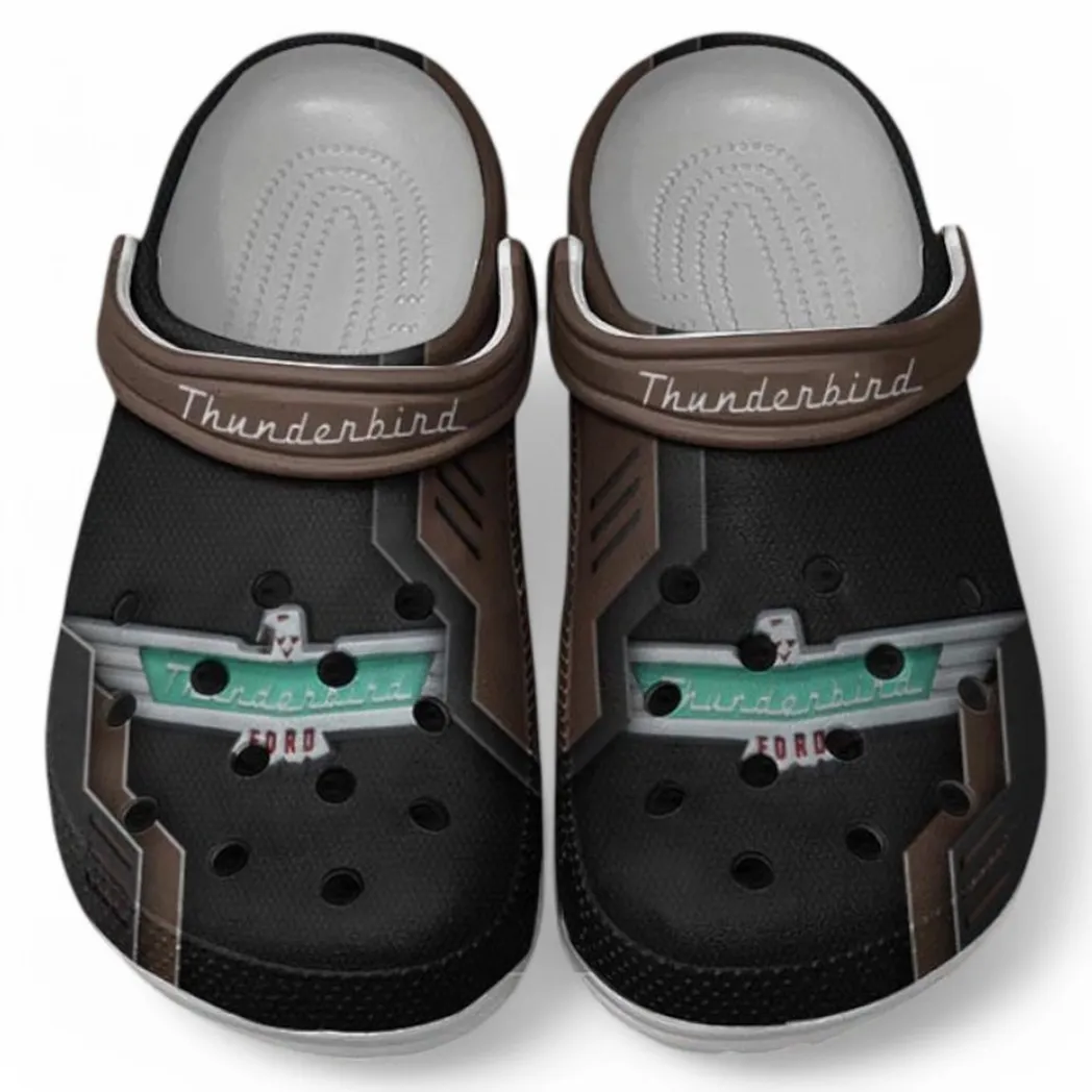 Thunderbird Crocs Shoes, Clogs Men Women, Gift For Thunderbird Fan CAR185031525236 - Brown