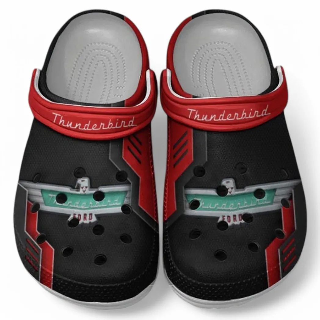 Thunderbird Crocs Shoes, Clogs Men Women, Gift For Thunderbird Fan CAR185031525236 - Red