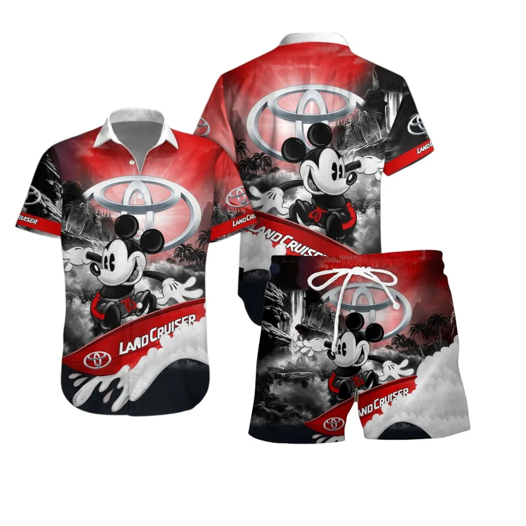 toyota land cruiser hawaiian shirt set gift for toyota land cruiser lovers gift for him husband boyfriend car53030625111