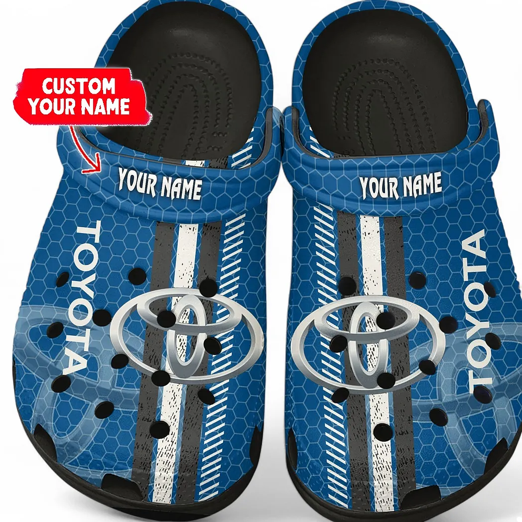toyota blue crocs shoes gift for toyota blue lovers birthday gift for husband boyfriend car82022025659 black 3nj1v