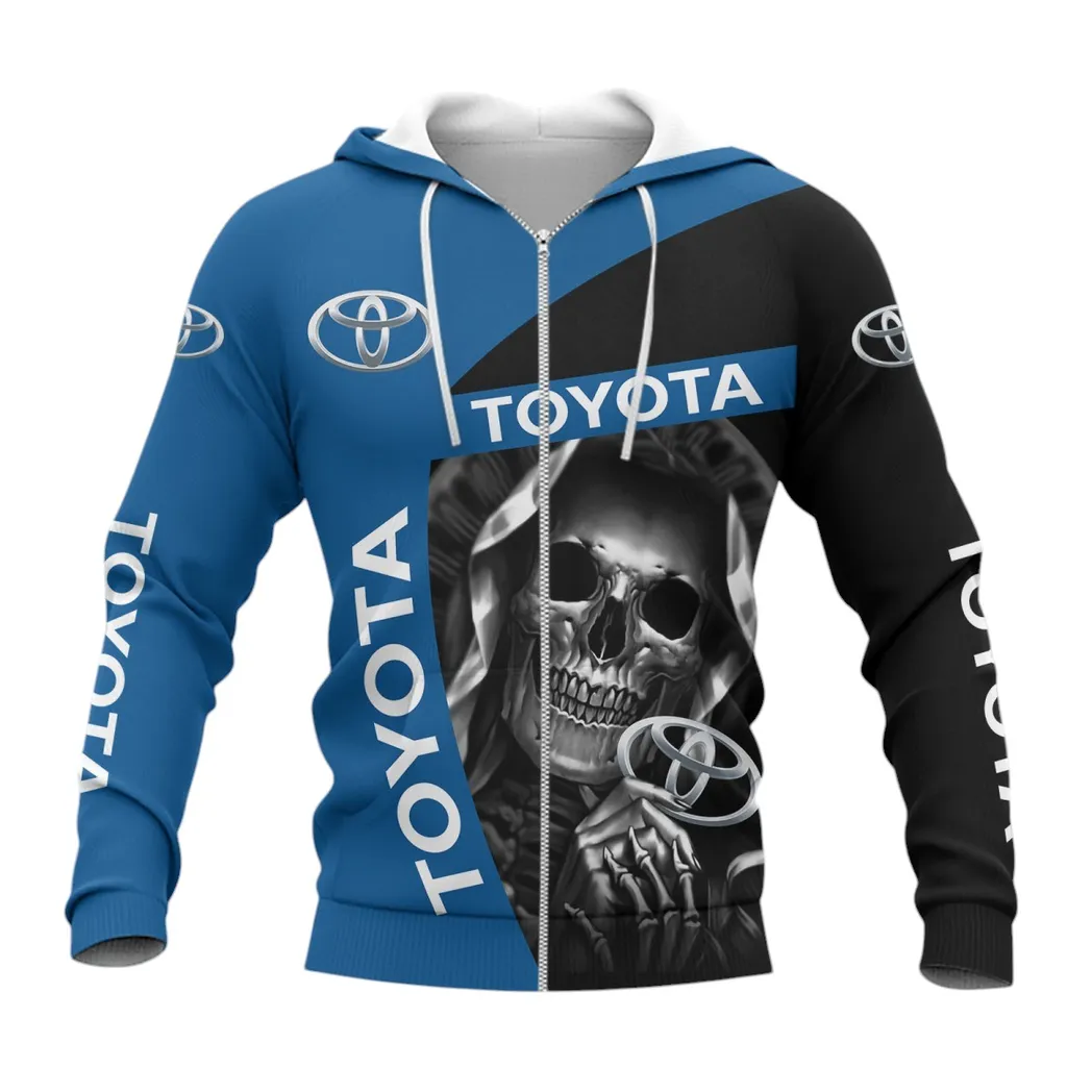 toyota blue zipper hoodie gift for toyota blue lovers gift for him husband boyfriend car6702212520 tsrz2