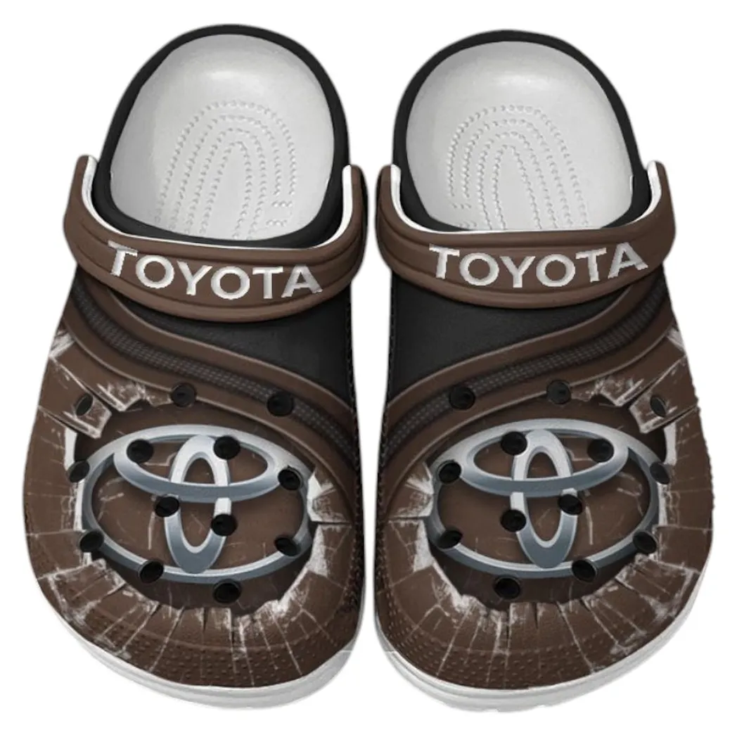 Toyota Crocs Clogs Men Women, Gift For Toyota Fan CAR188032025118 - Brown