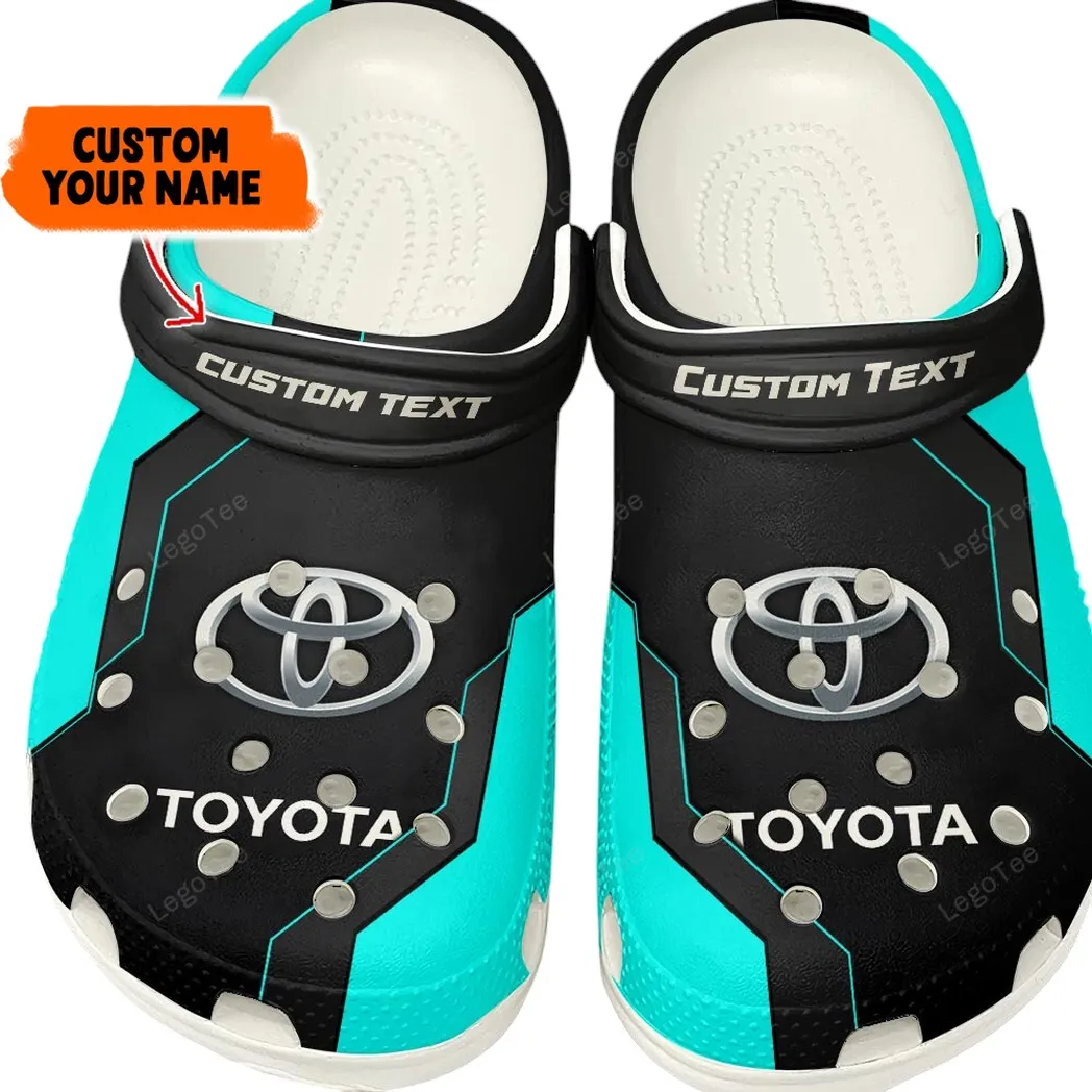 Toyota Crocs, Gift For Toyota Lovers, Gift For Him, Husband, Boyfriend - Cyan CAR140021225559-3