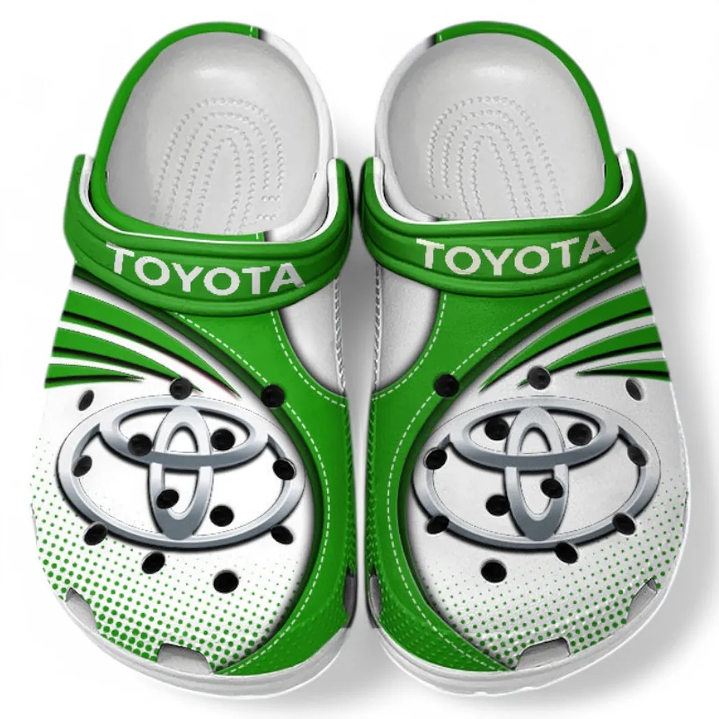 Toyota Crocs Sandals For Men Women, Gift For Toyota Fan CAR181031525691 - Green