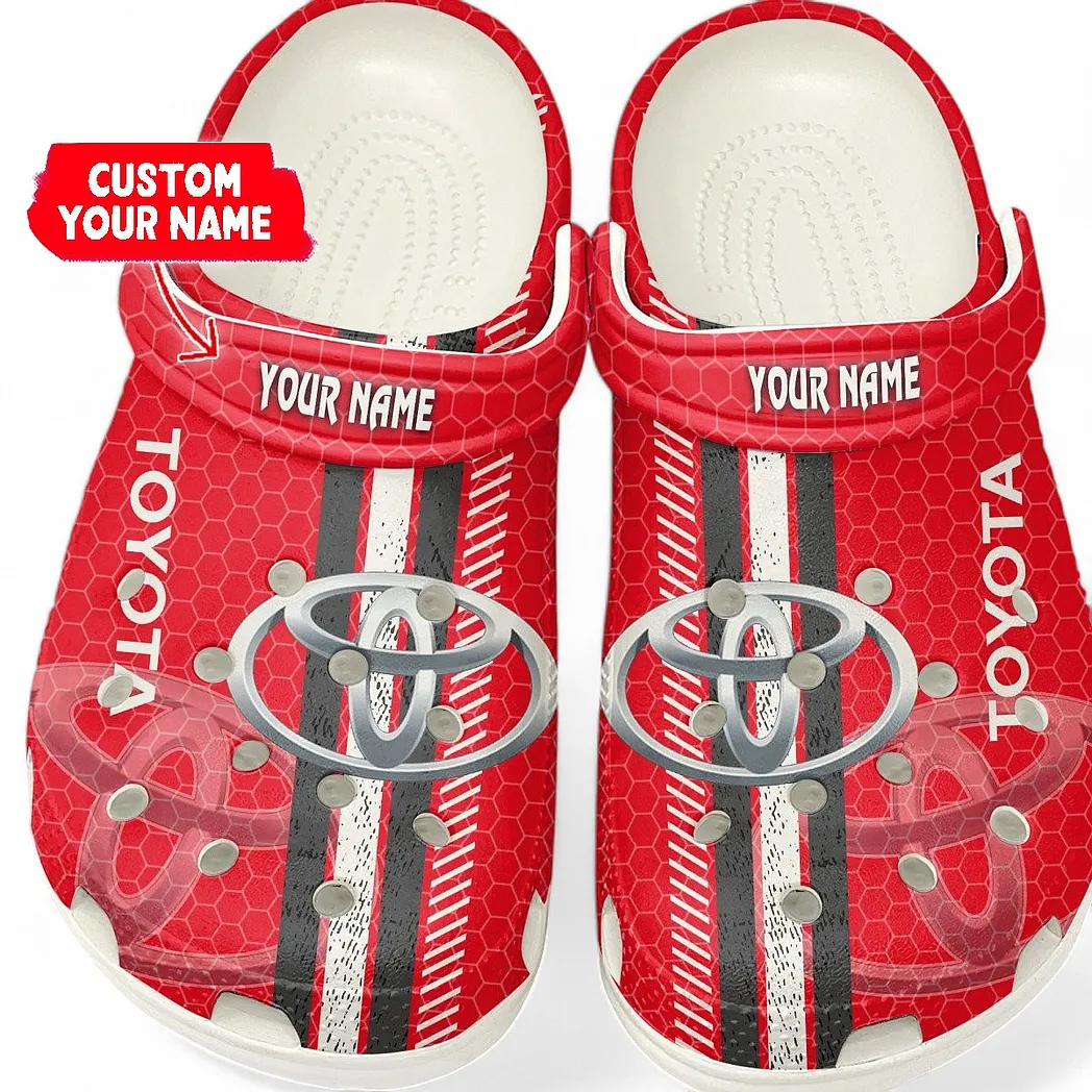 toyota crocs shoes gift for toyota lovers birthday gift for husband boyfriend car82022025661 white