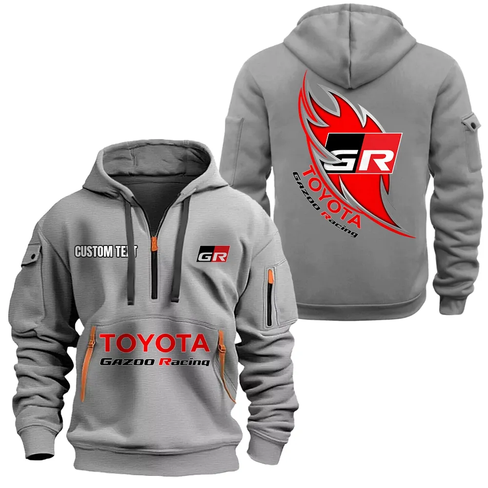 toyota gazoo racing hoodie half zipper car1701112192 car all over print hoodie half zipper gray 2btbo