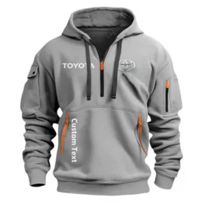 Toyota Half Zip Hoodie For Men, Gift For Him, Husband, Boyfriend - Gray CAR112021425564-2