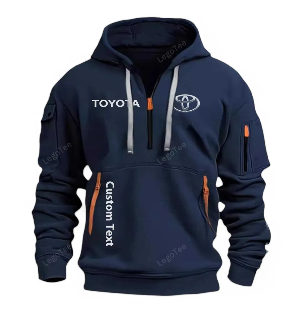 toyota half zip hoodie for men gift for him husband boyfriend navy car112021425564 4 lidhn