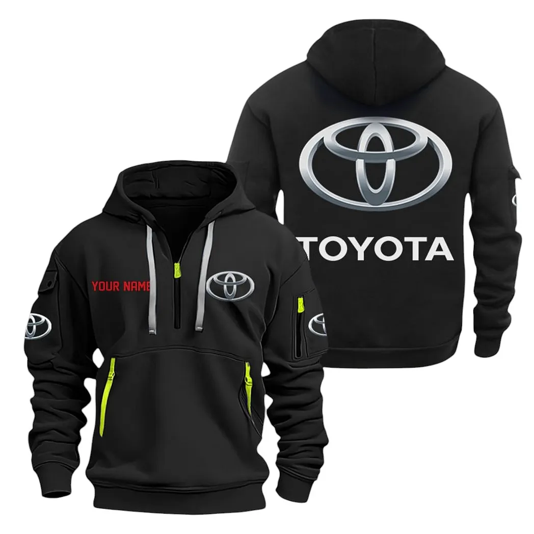 Toyota Half Zip Hoodie For Men, Gift For Toyota Lovers CAR20022125699 - Black