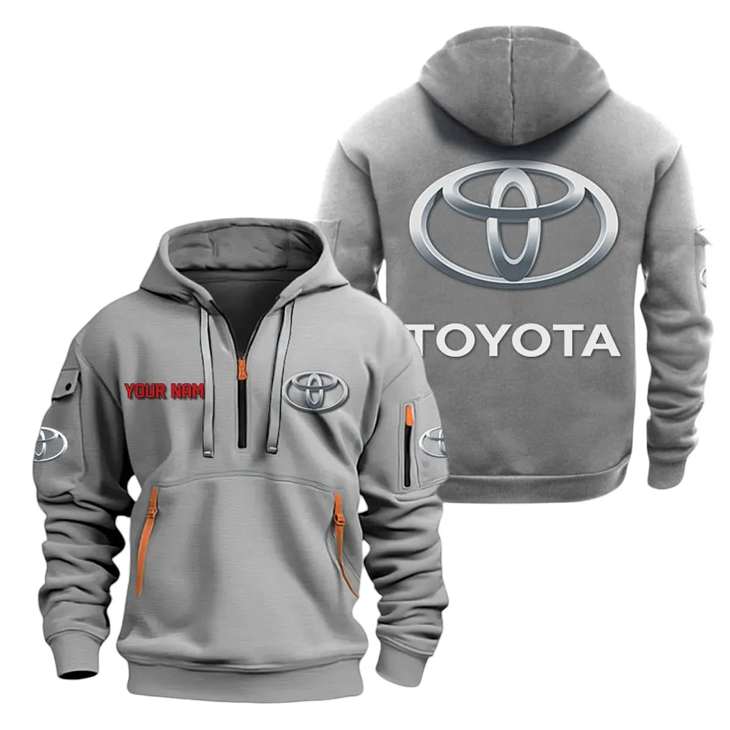 toyota half zip hoodie for men gift for toyota lovers car20022125699 gray kceam
