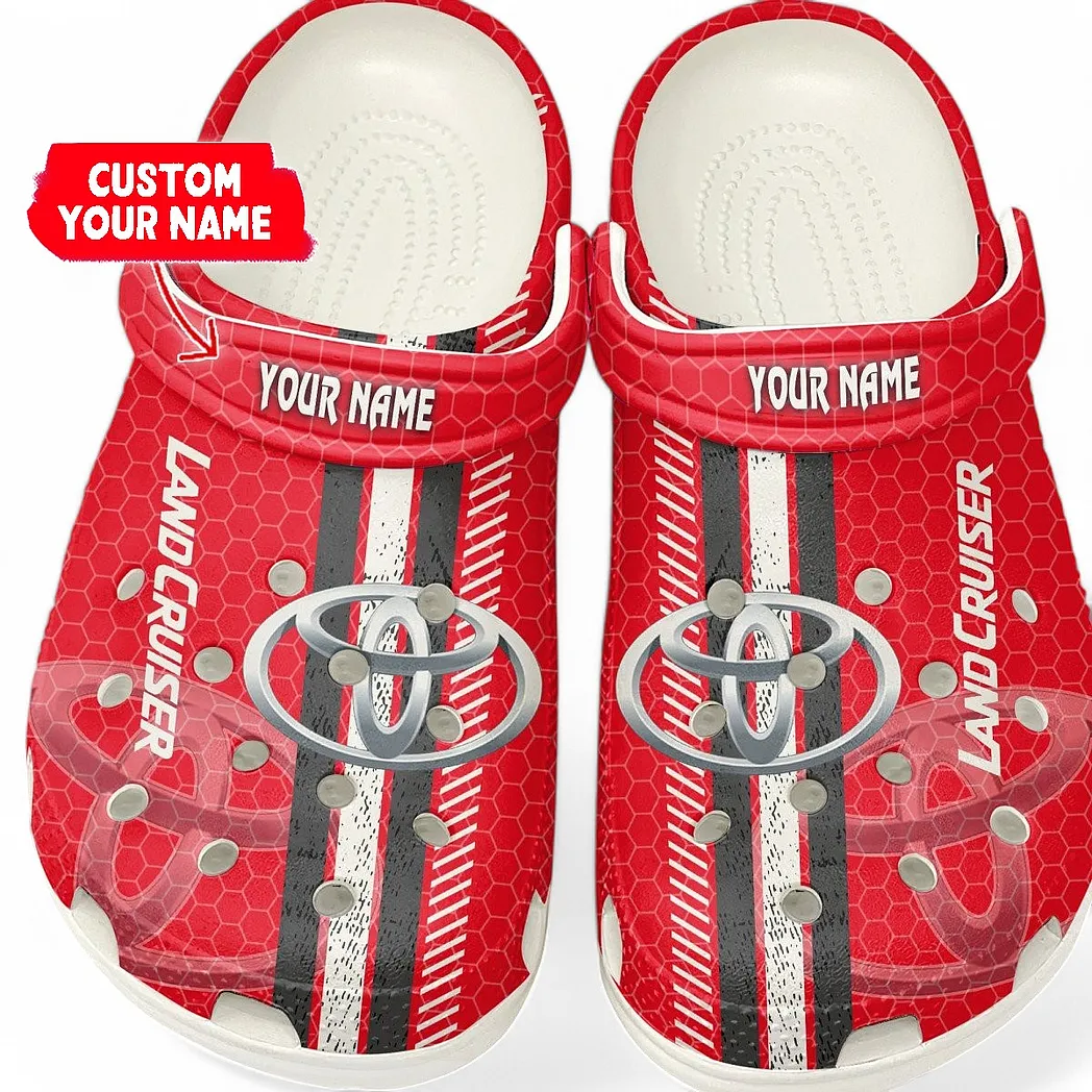 toyota land cruiser crocs shoes gift for toyota land cruiser lovers birthday gift for husband boyfriend car82022025658 white a6knq