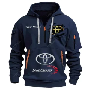 toyota land cruiser half zip hoodie car113021425794 best gift for him husband boyfriend navy ressk
