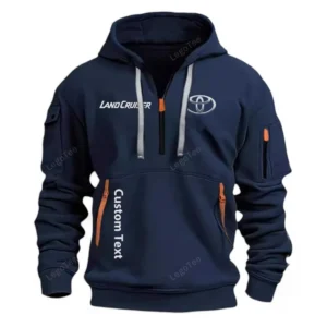 Toyota Land Cruiser Half Zip Hoodie For Men, Gift For Him, Husband, Boyfriend - Navy CAR112021425563-4