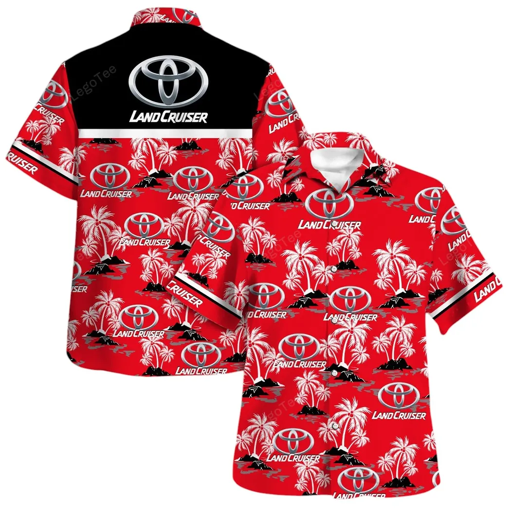 toyota land cruiser hawaiian shirt set for men gift for toyota land cruiser lovers gift for him husband boyfriend car144021125479 1 wq2az