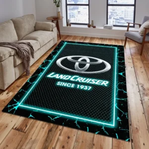 Toyota Land Cruiser Rug, All Over Print Carpet For Toyota   Land Cruiser Lovers CAR5202192579 - Cyan