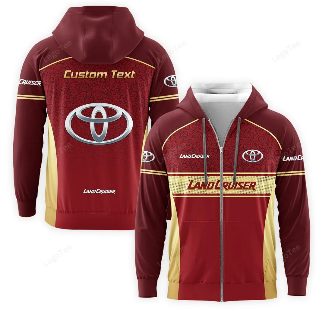 toyota land cruiser zipper hoodie gift for toyota land cruiser lovers gift for him husband boyfriend car137021325898 6 uyon6