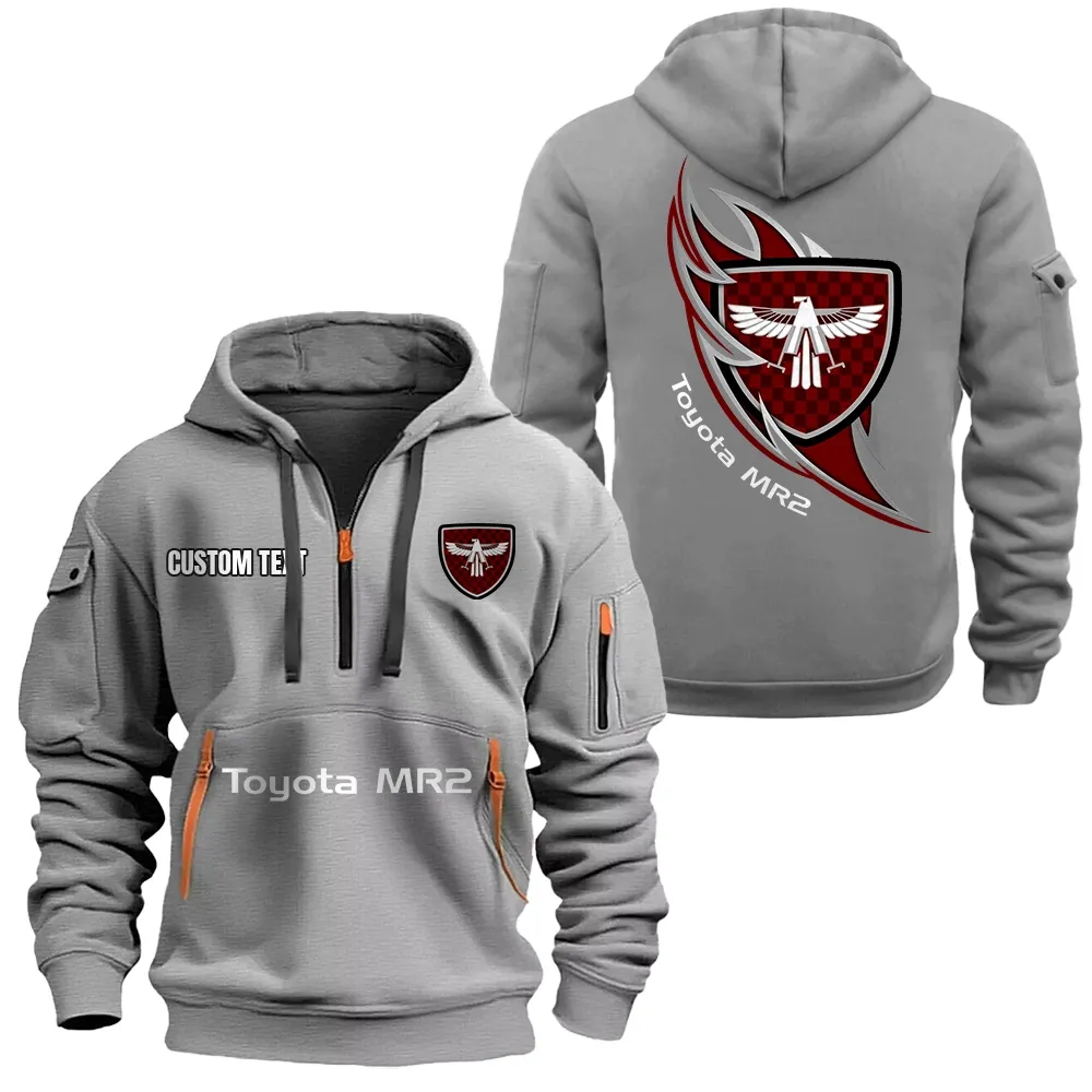 toyota mr2 hoodie half zipper car1701112197 car all over print hoodie half zipper gray 5bvva