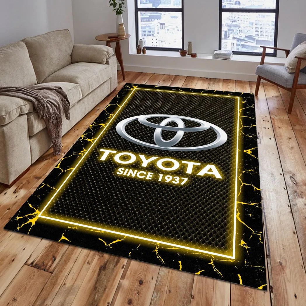 toyota rug gift for toyota lovers gift for him husband boyfriend car5202192581 yellow ve3kt