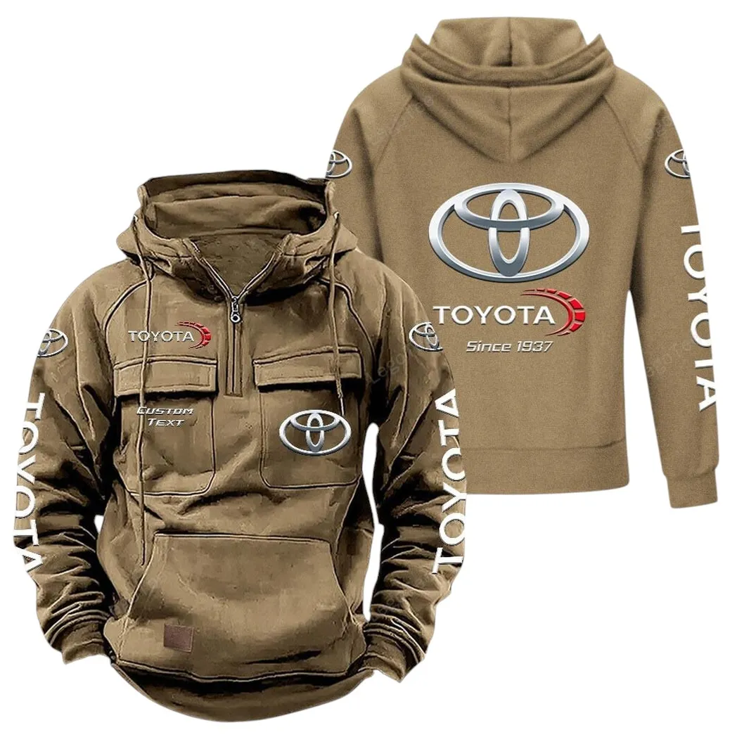 toyota tactical quarter zip hoodie gift for toyota lovers gift for him husband boyfriend khaki car96021425672 4 eseky