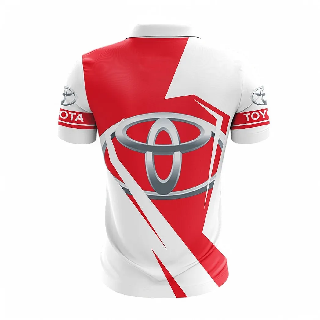 toyota zipper polo shirt for men gift for toyota fan car68022125904 waizl
