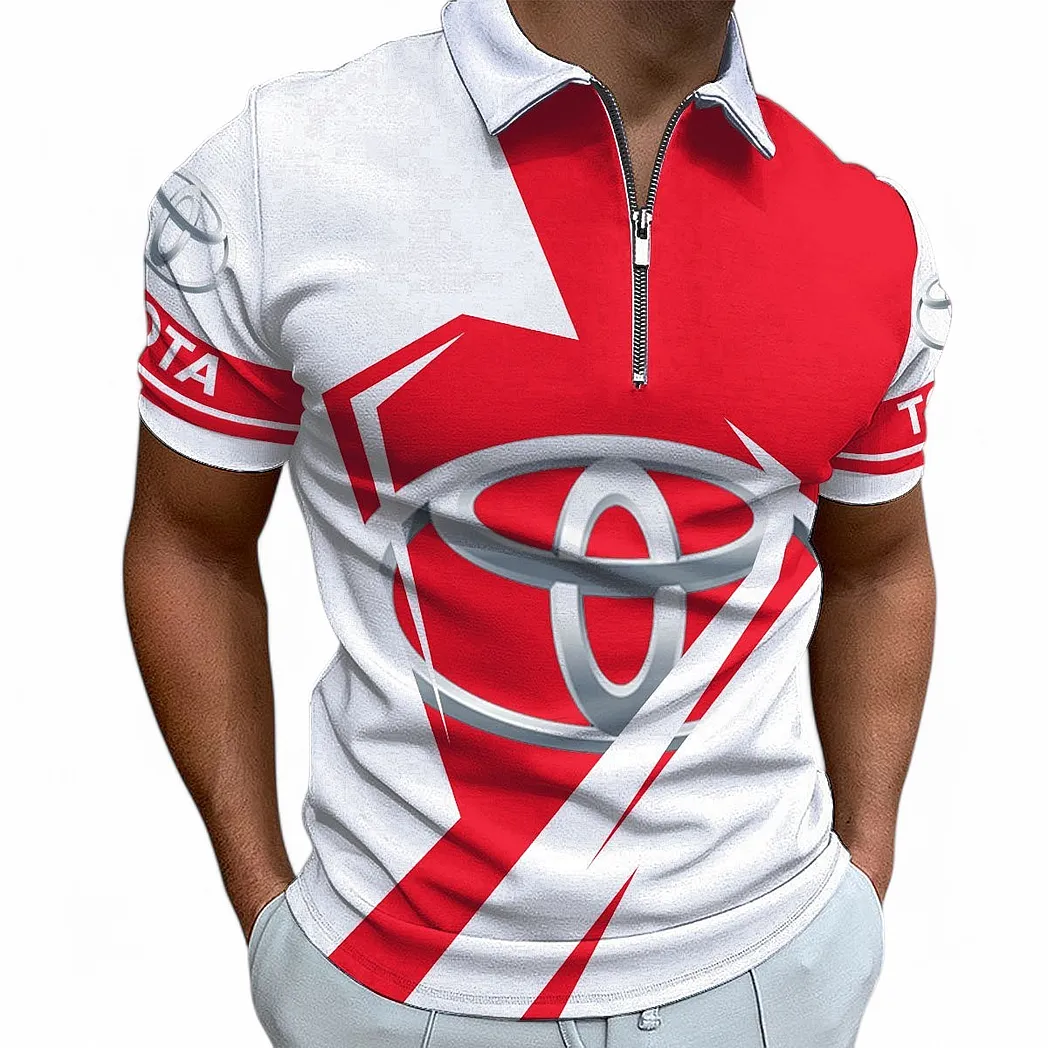 toyota zipper polo shirt for men gift for toyota fan car68022125904 zjaes
