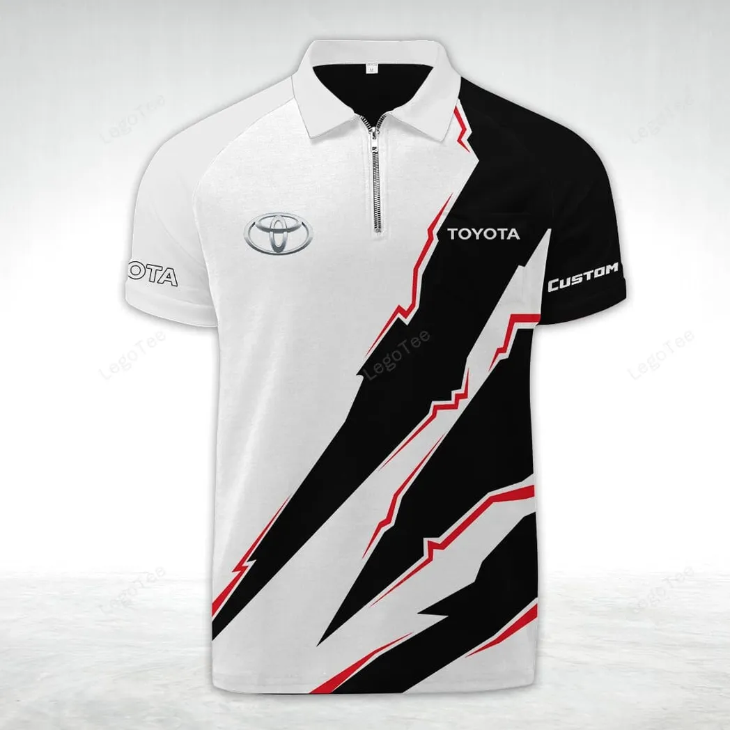 toyota zipper polo shirt gift for toyota lovers gift for gift for him husband boyfriend car128021025020 zjfcf