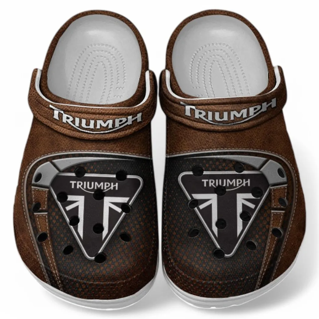 Triumph Crocs Shoes, Clogs Men Women, Gift For Triumph Fan CAR183031725116 - Brown
