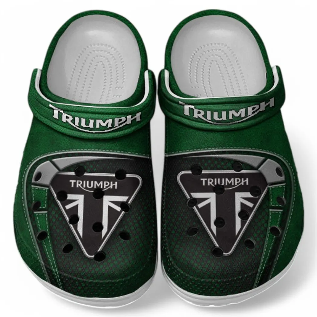 Triumph Crocs Shoes, Clogs Men Women, Gift For Triumph Fan CAR183031725116 - Green