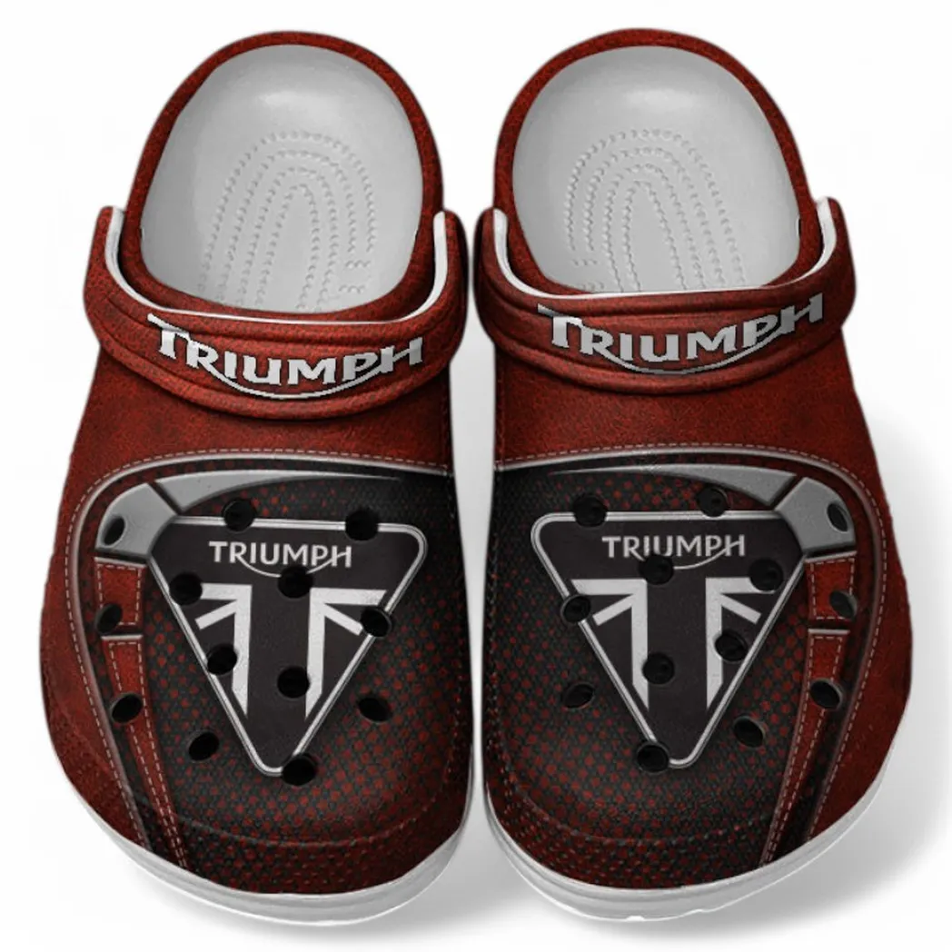 Triumph Crocs Shoes, Clogs Men Women, Gift For Triumph Fan CAR183031725116 - Red