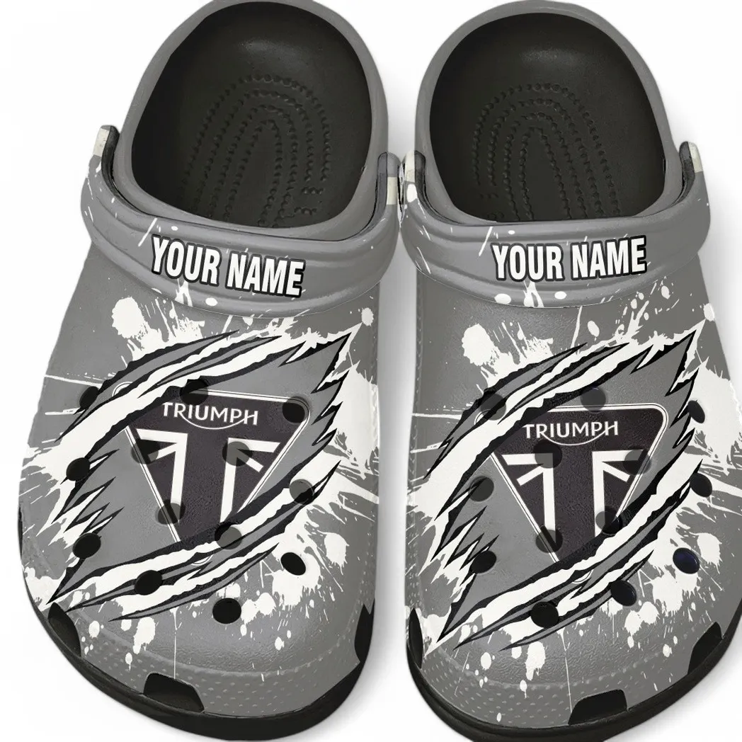Triumph Motorcycles Crocs, Gift For Triumph Motorcycles Lovers, Gift For Him, Husband, Boyfriend CAR5602192580 - Black