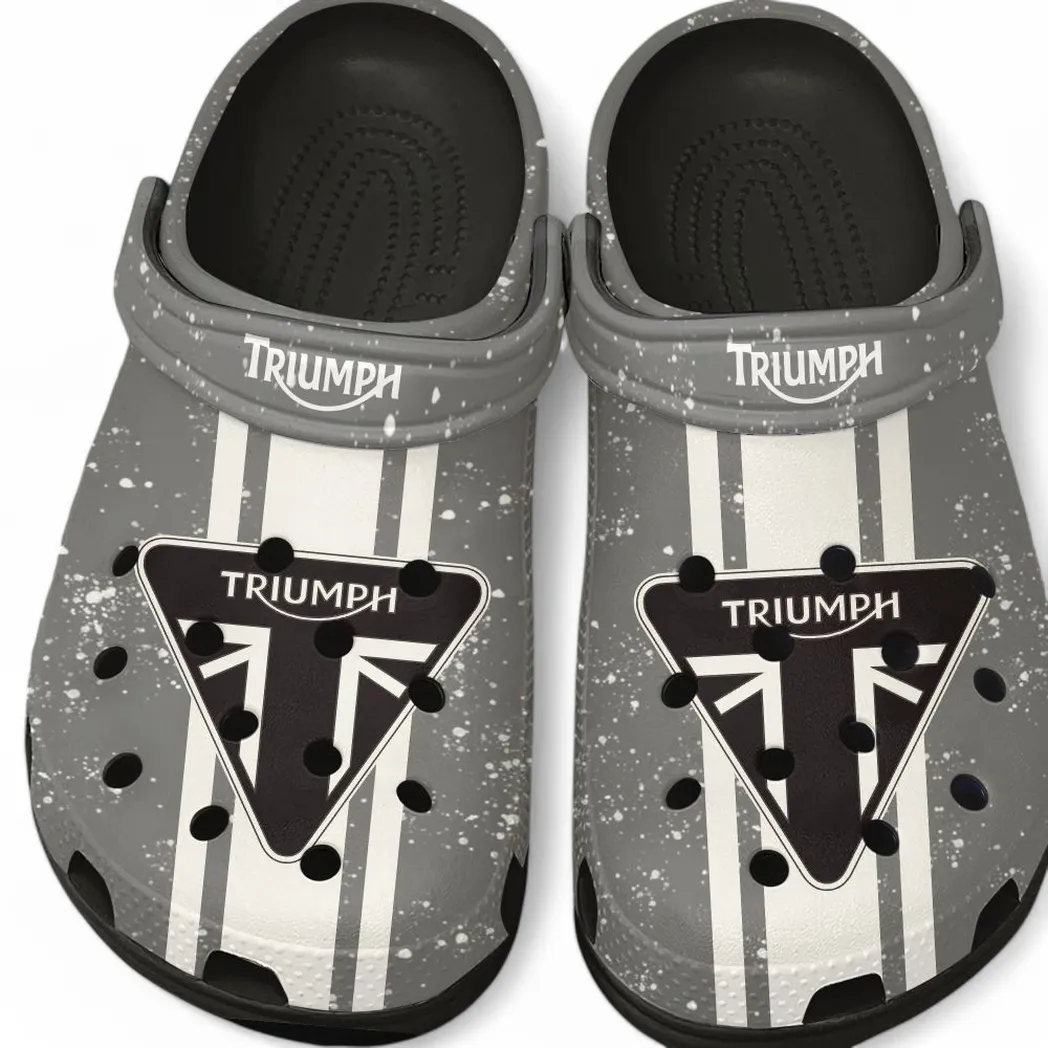 Triumph Motorcycles Crocs, Gift For Triumph Motorcycles Lovers, Gift For Him, Husband, Boyfriend CAR62022025130 - Black