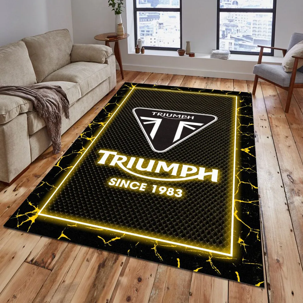 triumph motorcycles rug gift for triumph motorcycles lovers gift for him husband boyfriend car5202192582 yellow