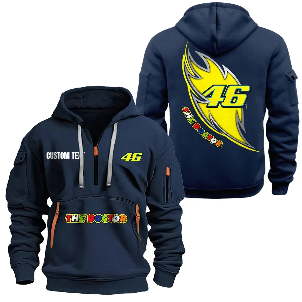 valentino rossi 46 hoodie half zipper car1701112205 car all over print hoodie half zipper navy 3s1rh