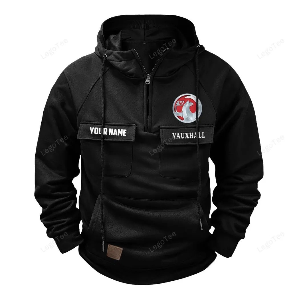 Vauxhall Tactical Quarter Zip Hoodie, Gift For Vauxhall Lovers, Gift For Him, Husband, Boyfriend - Black CAR109021425409-2