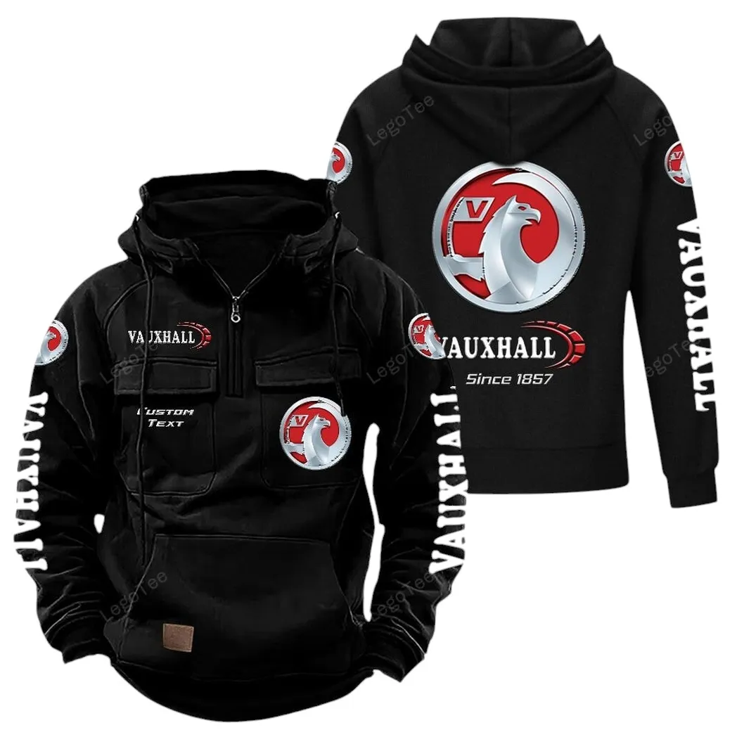 Vauxhall Tactical Quarter Zip Hoodie, Gift For Vauxhall Lovers, Gift For Him, Husband, Boyfriend - Black CAR96021425733-2