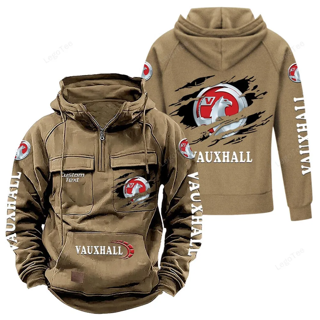 vauxhall tactical quarter zip hoodie gift for vauxhall lovers gift for him husband boyfriend khaki car122021425067 4 6hr4o