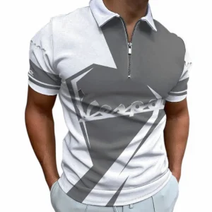 Vespa Zipper Polo Shirt For Men, Gift For Vespa Fan CAR68022125951