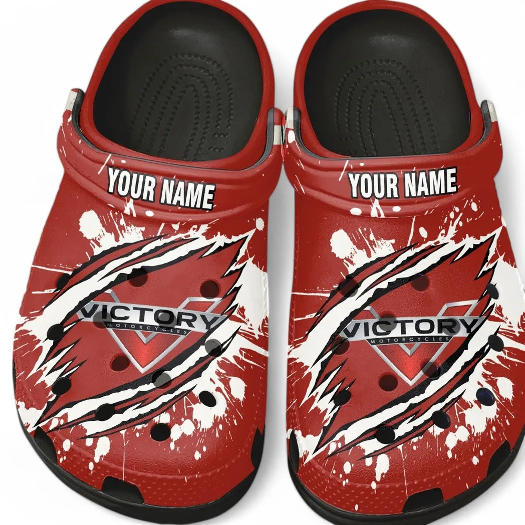 Victory Motorcycles Crocs, Gift For Victory Motorcycles Lovers, Gift For Him, Husband, Boyfriend CAR5602192582 - Black