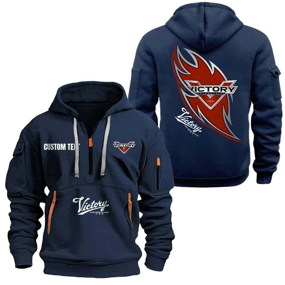 victory motorcycles hoodie half zipper car1701112208 car all over print hoodie half zipper navy