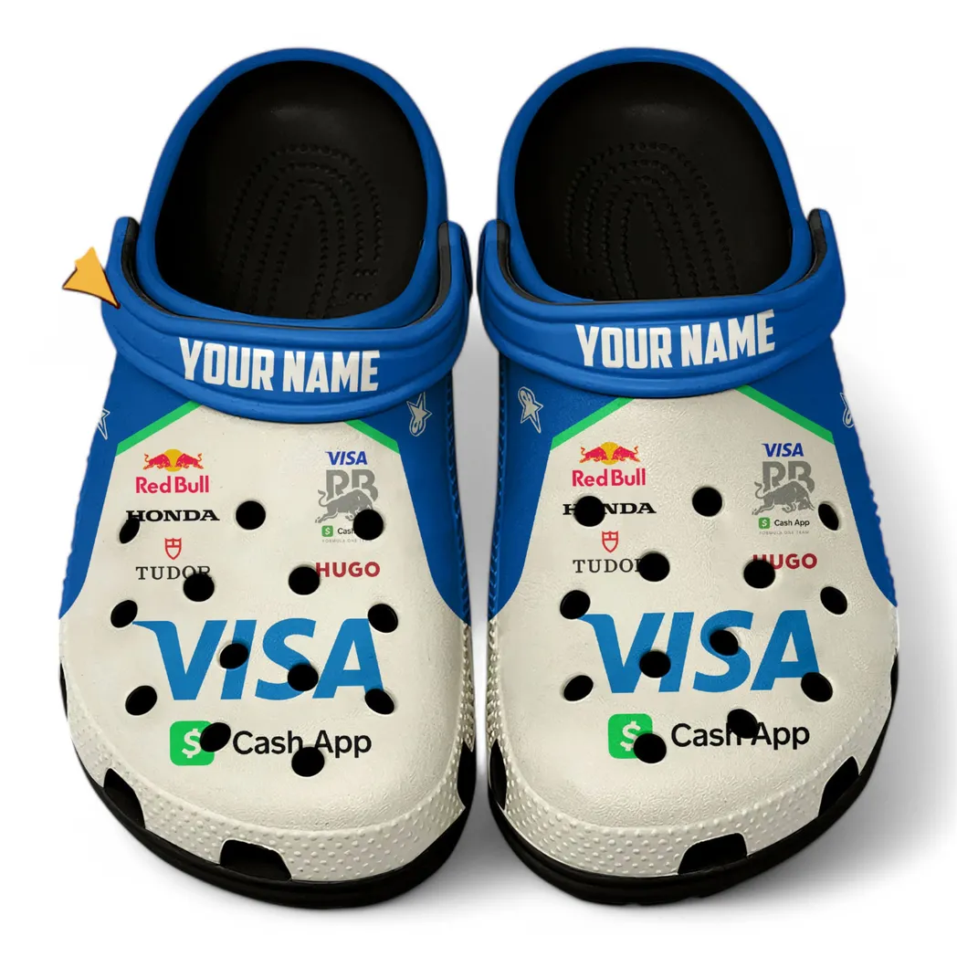 Visa Cash App RB Crocs, All Over Print Crocs Visa Cash App RB - Black CAR41704092501
