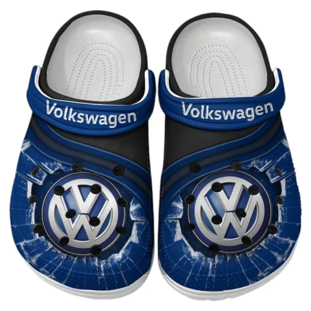 Volkswagen Crocs Clogs Men Women, Gift For Volkswagen Fan CAR188032025117 - Blue