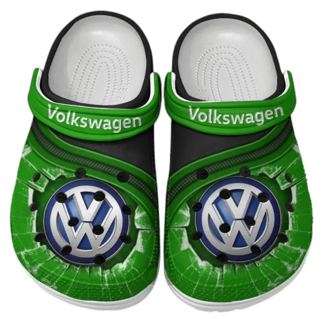 Volkswagen Crocs Clogs Men Women, Gift For Volkswagen Fan CAR188032025117 - Green